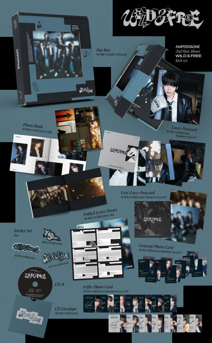 AMPERS&ONE - 2nd Mini Album [WILD & FREE] Kick Version