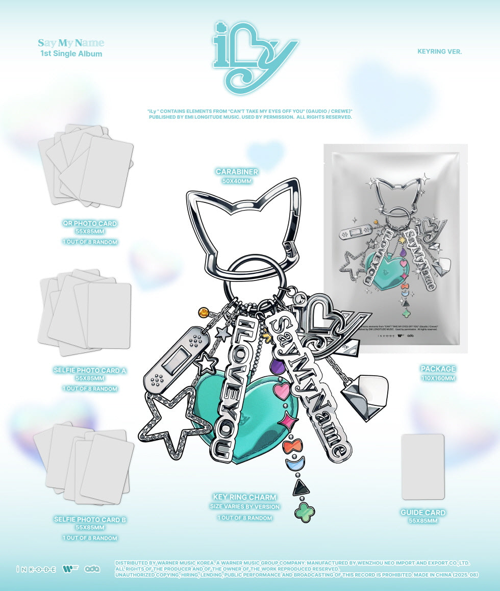 SAY MY NAME - 1st Single Album [iLy] Keyring Version.