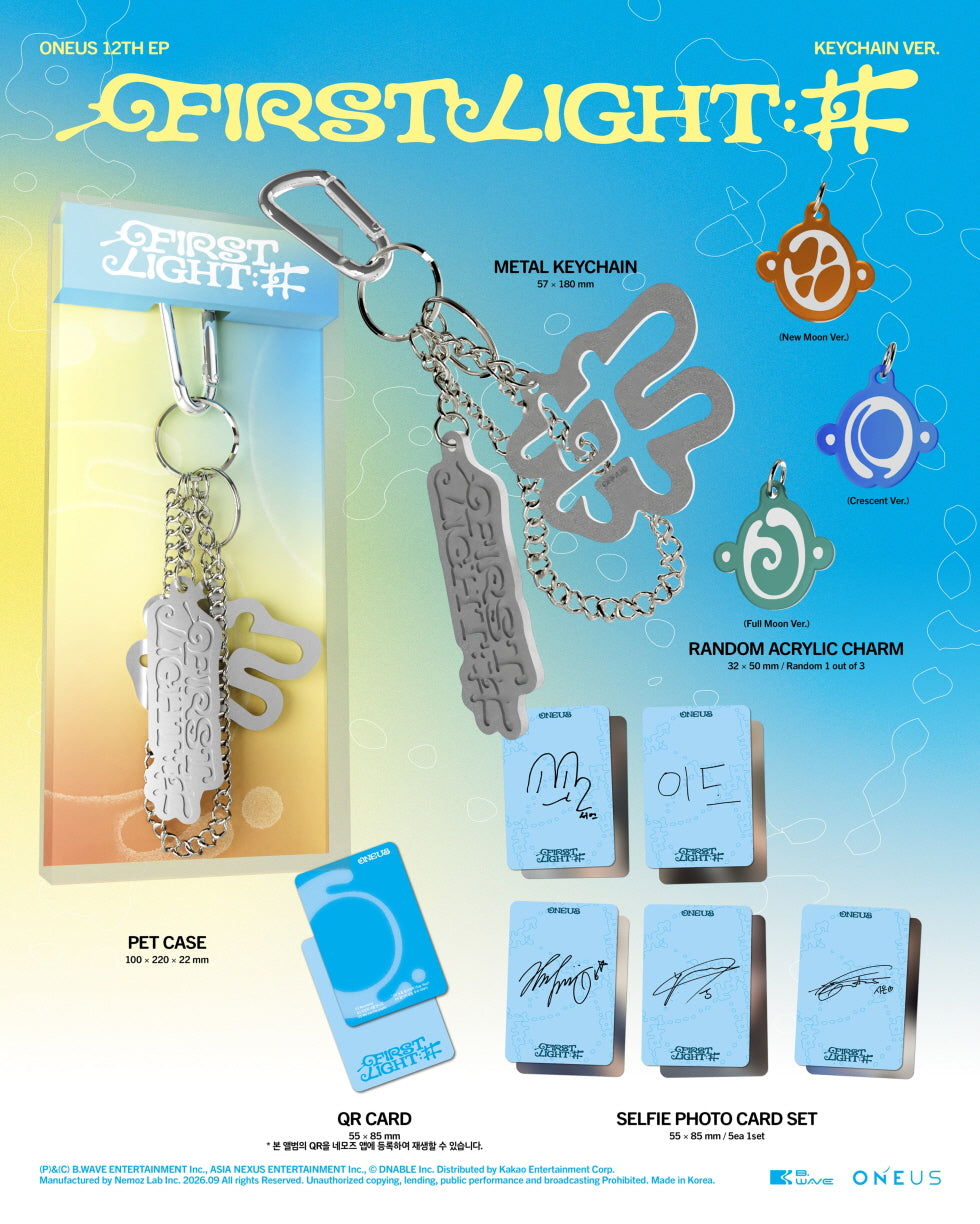 (PRE-ORDER 2026-09-29) ONEUS - 12th EP Album [FIRST LIGHT : 井] Keychain Version