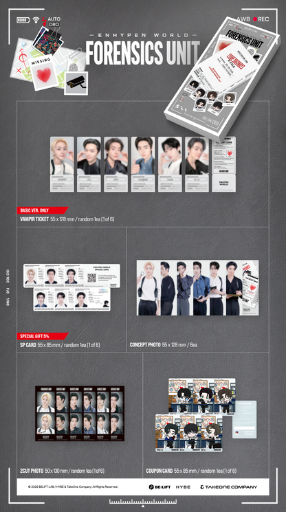 (PRE-ORDER 2026-07-08) ENHYPEN - World Coupon Card Collection [FORENSICS UNIT BASIC Version]