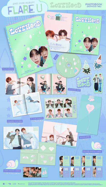 (PRE-ORDER 2026-10-15) FLARE U (플레어 유) - 2nd Mini Album [LOVEHOOD] (2 Versions) Random 1ea