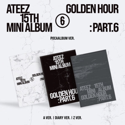 (PRE-ORDER 2026-11-13) ATEEZ - 15th Mini Album [GOLDEN HOUR : Part.6] POCAALBUM Version (3 Versions) Random 1ea (🎁POB Included - Pre-order only)