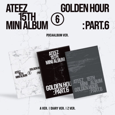 (PRE-ORDER 2026-11-13) ATEEZ - 15th Mini Album [GOLDEN HOUR : Part.6] POCAALBUM Version (3 Versions) Random 1ea (🎁POB Included - Pre-order only)