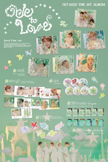 NCT Wish - 1st Full Album [Ode to Love] Jewel Case Version (7 Versions)