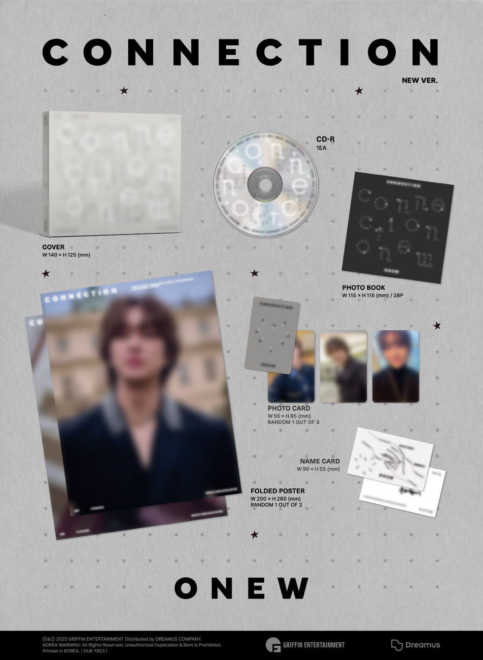 Onew (SHINee) - 4th Mini Album [Connection] Digipack Version (2 Versions).