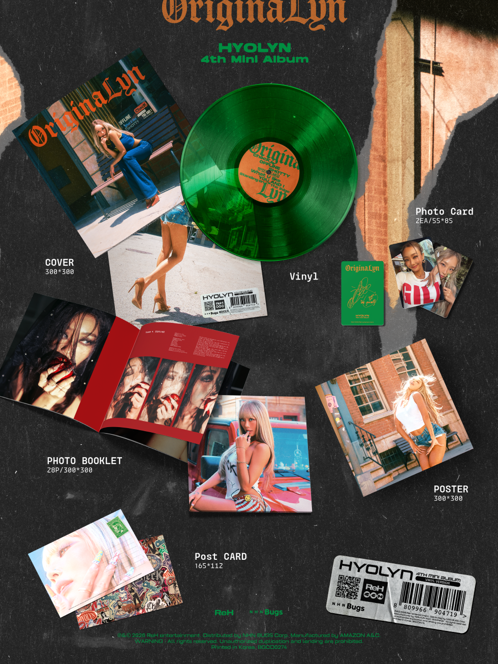 (PRE-ORDER 2026-07-22) Hyolyn 효린 - 4th Mini Album [OriginaLyn] LP Vinyl Version