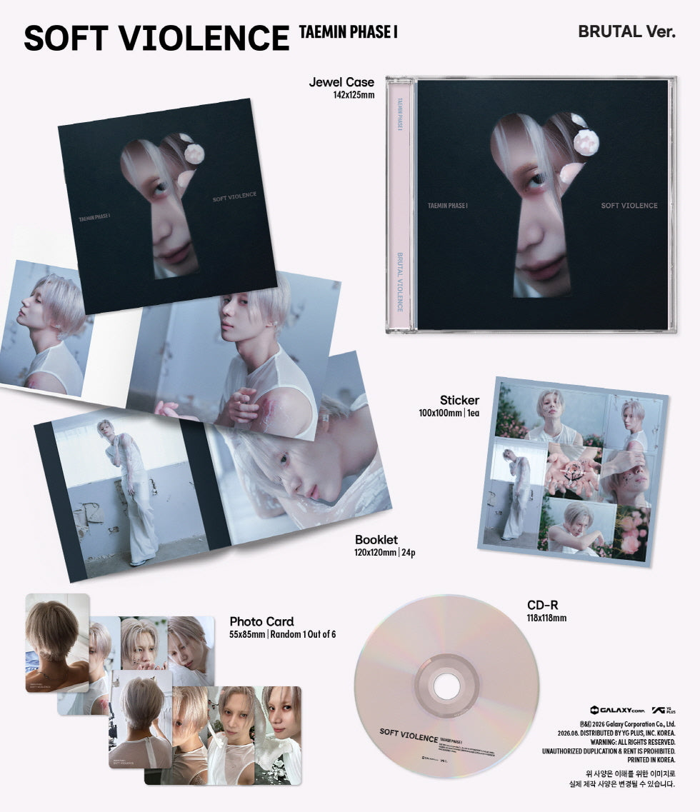 TAEMIN (SHINee) - [PHASE I : Soft Violence] JEWEL Version (2 Versions)