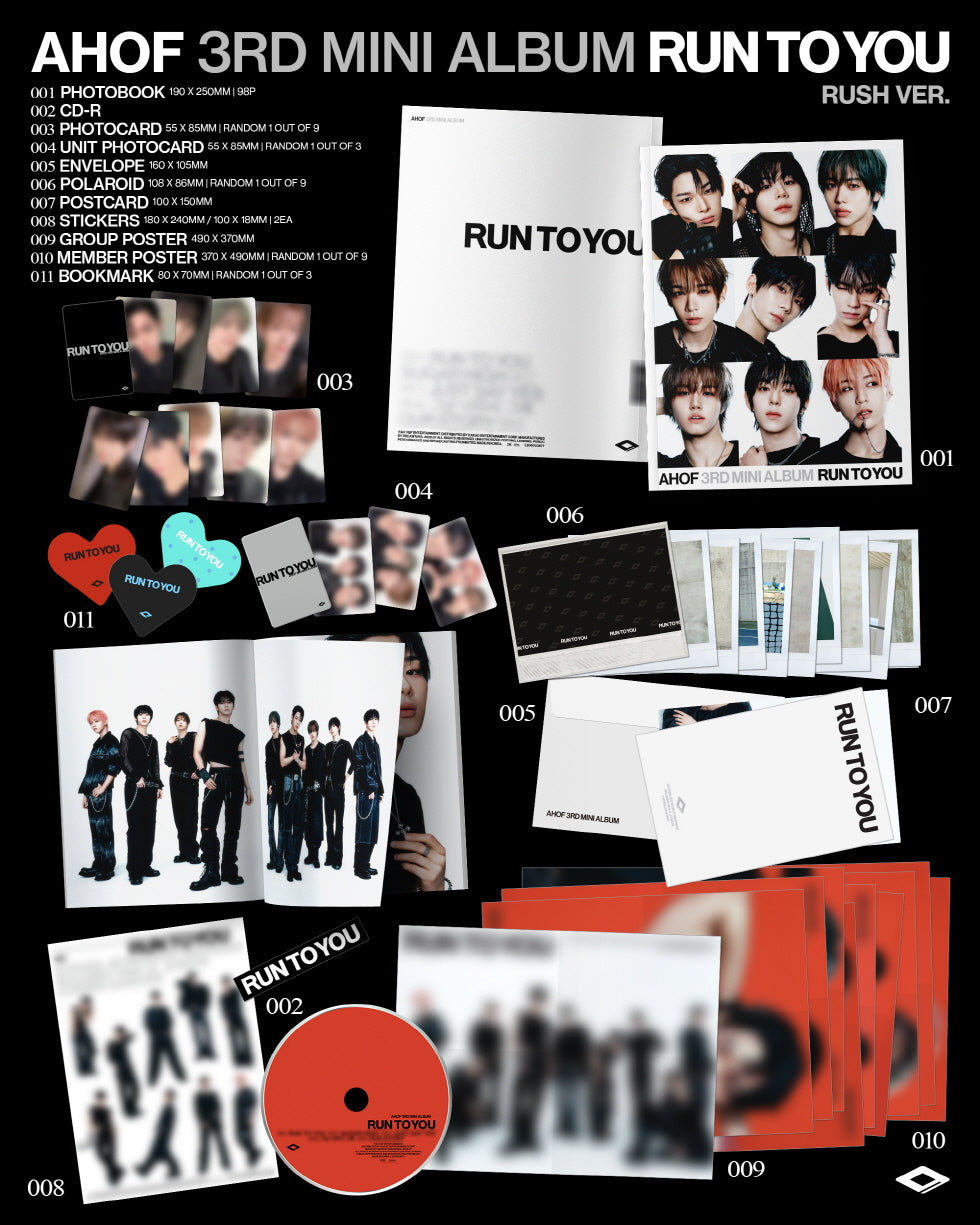 AHOF - 3rd Mini Album [RUN TO YOU] Photobook Version (2 Versions)(RESTOCK 2026-08-10) Random 1ea