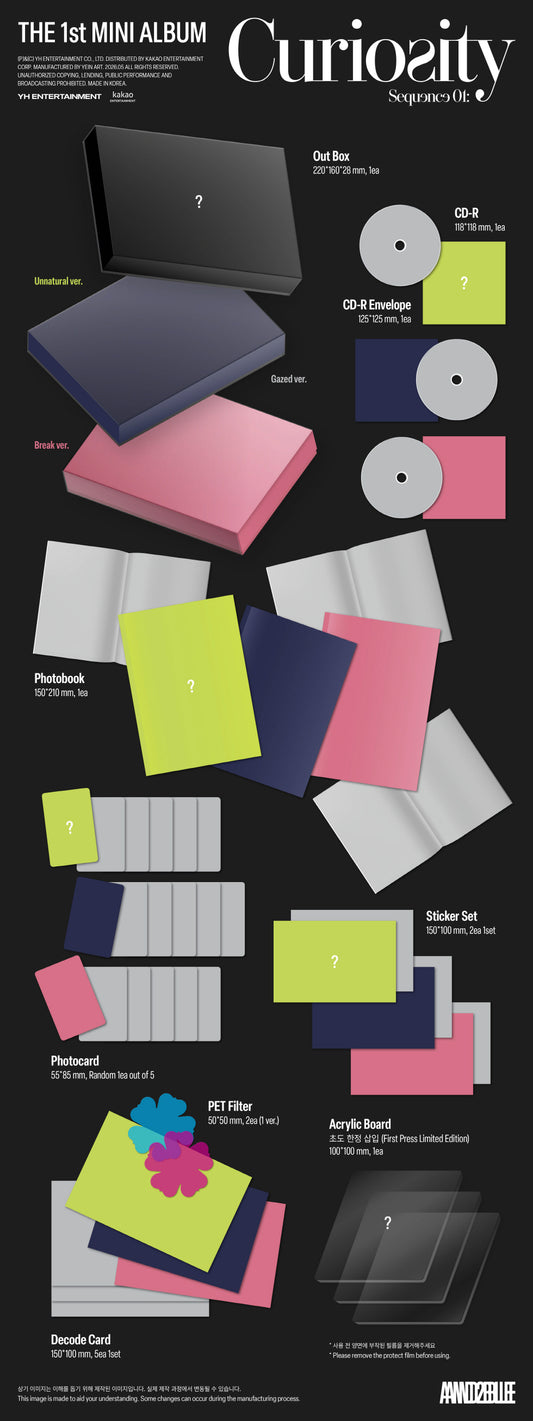 (PRE-ORDER 2026-05-27) AND2BLE (앤더블) - 1st Mini Album [Sequence 01: Curiosity] (3 Versions) Set