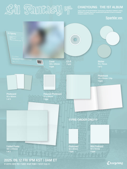 (PRE-ORDER 2025-09-12) Chaeyoung (TWICE) - 1st Album [Lil Fantasy vol. 1] Sparkle Version
