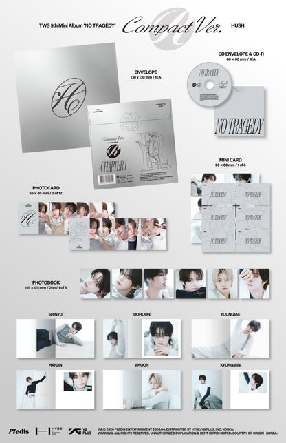 TWS - 5th Mini Album [NO TRAGEDY] Compact Version (3 Versions) Random 1ea