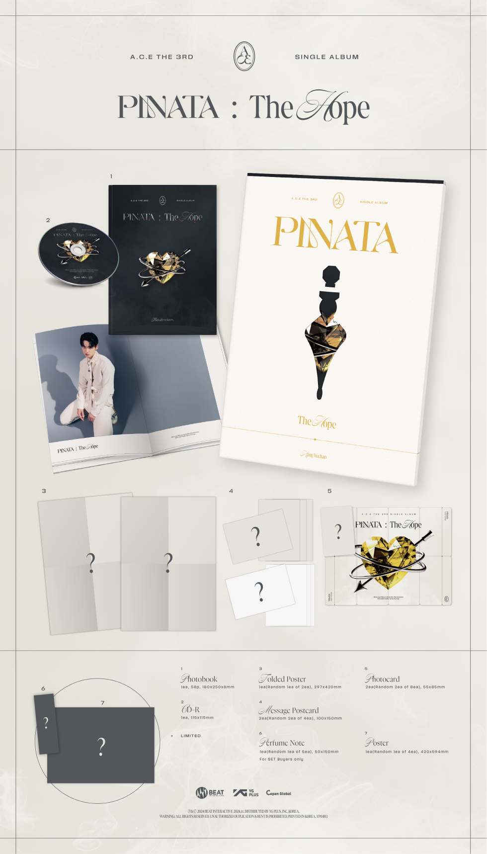 A.C.E - 3rd Single Album PINATA (5 Versions).