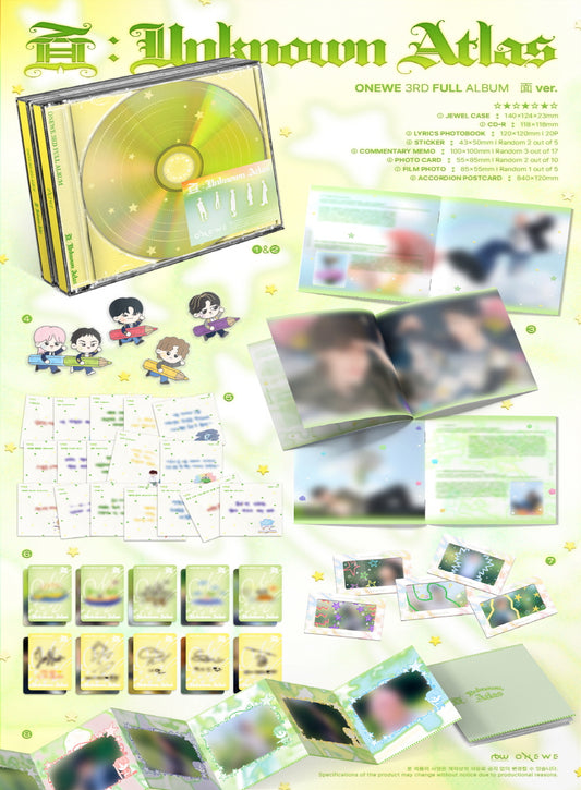 (PRE-ORDER 2026-08-20) ONEWE 원위 - 3rd Full Album [面 : Unknown Atlas] 面 Version