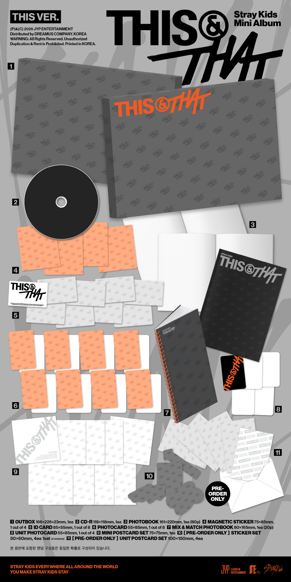 (PRE-ORDER 2026-08-07) Stray Kids - [THIS & THAT] Standard Version (2 Versions) Random 1ea (POB Included - Pre-order only)