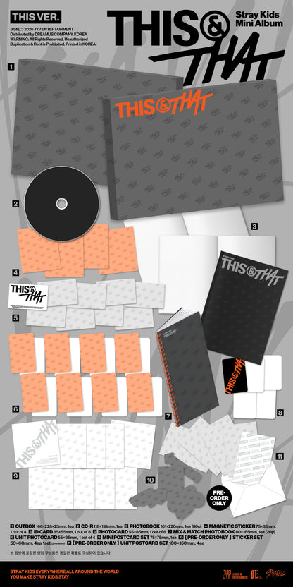 (PRE-ORDER 2026-08-07) Stray Kids - [THIS & THAT] Standard Version (2 Versions) Random 1ea (POB Included - Pre-order only)