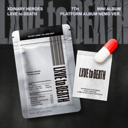 (PRE-ORDER 2025-10-24) Xdinary Heroes - 7th Mini Album [LXVE to DEATH] Platform Album Nemo Version