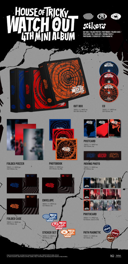 Xikers - 4th Mini Album House of Tricky : Watch out (3 Versions).