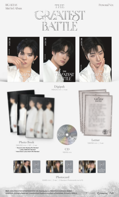 Big Ocean - 3rd Mini Album [The Greatest Battle] Personal Version (3 Versions).