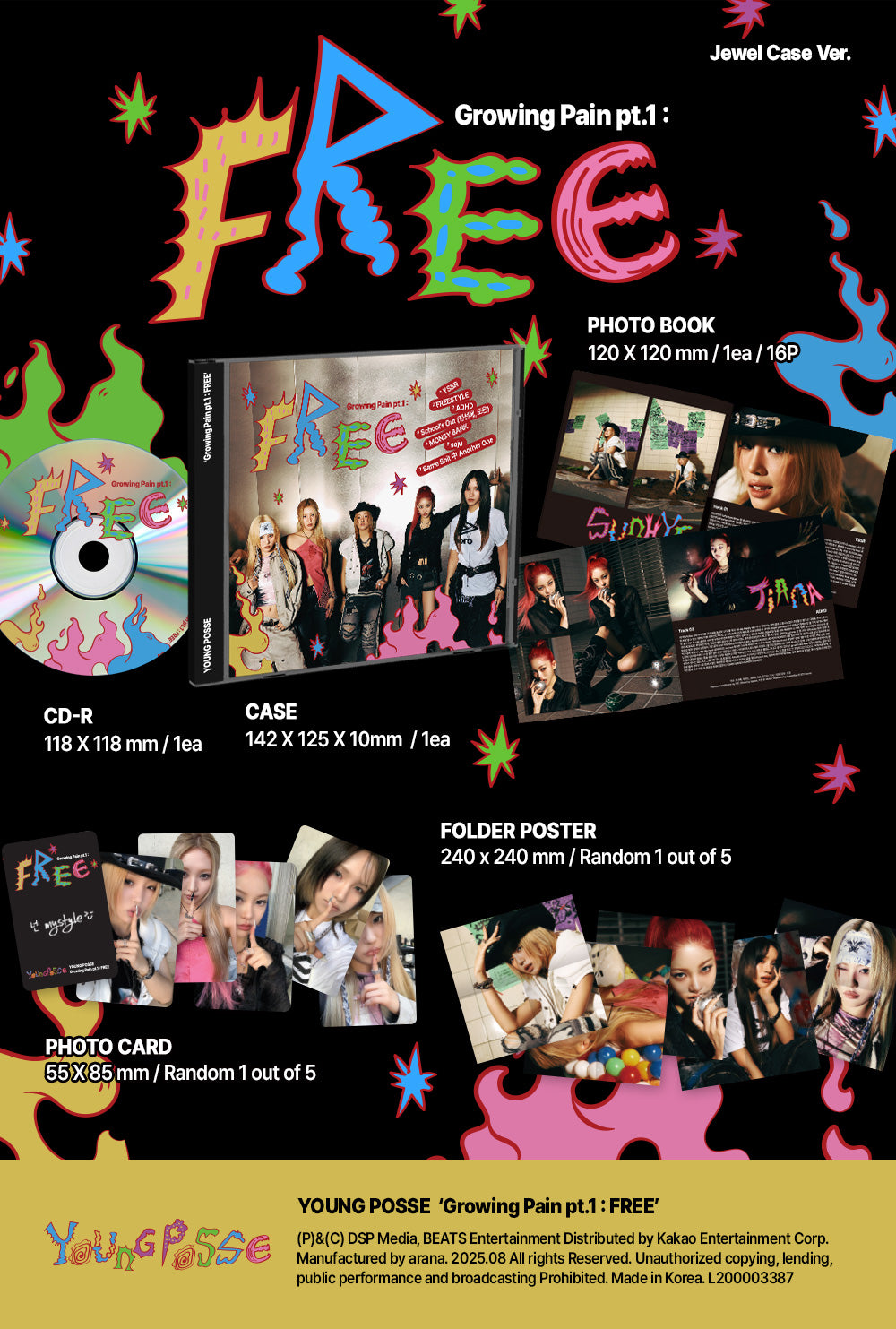 Young Posse - EP Album [Grouwing Pain pt.1 : FREE] Jewel Case Version