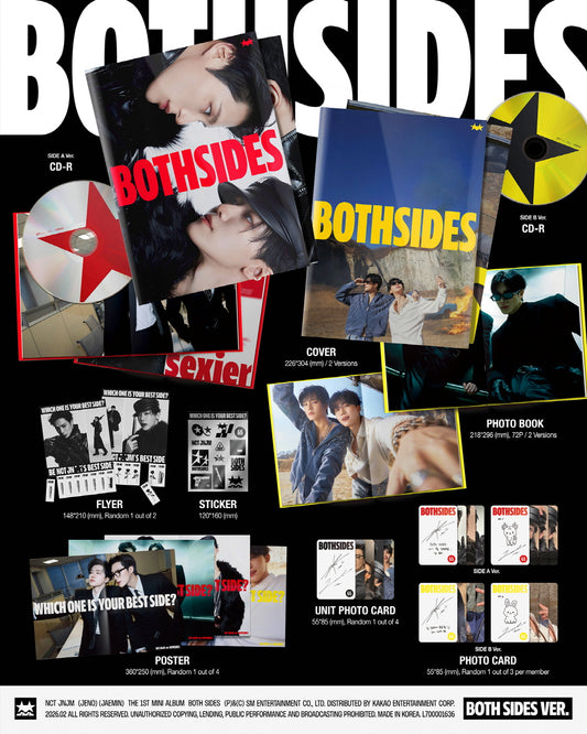 NCT JNJM - 1st Mini Album [BOTH SIDES] Both Sides Version (Photobook Version)(2 Versions)(POB Option Available)(RESTOCK 2026-03-30).