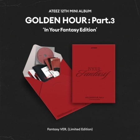 (PRE-ORDER 2025-09-04) ATEEZ - 12th Mini Album [Golden Hour : Part. 3 In Your Fantasy Edition] Fantasy Version (Limited Edition)(POB - Makestar Photocard 1ea - Lips Version Included - Pre-order only)