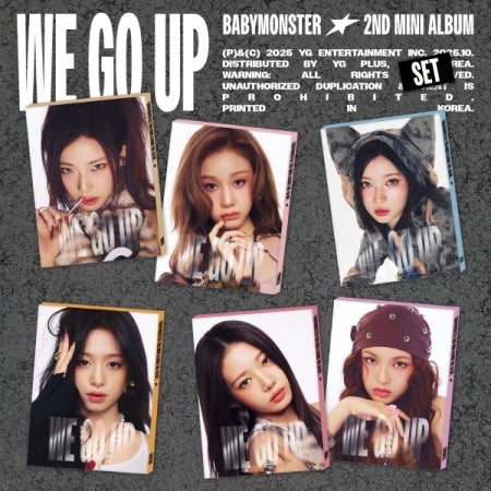 (PRE-ORDER 2025-10-10) BABYMONSTER - 2nd Mini Album [WE GO UP] Pattern Version (6 Versions) Random 1ea