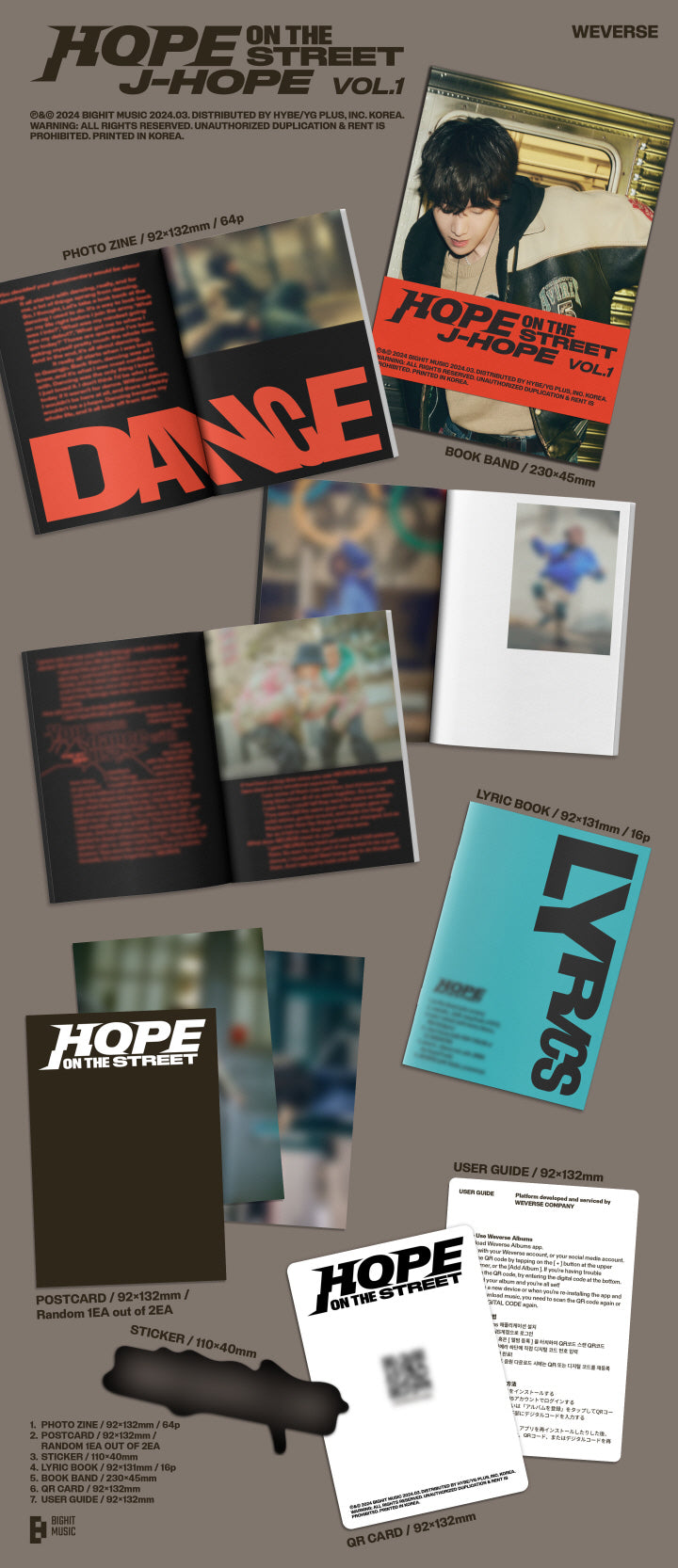 J-HOPE Hope On The Street Vol. 1 Weverse Albums Version.