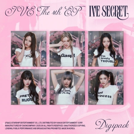 IVE - 4th EP Album [IVE SECRET] Digipack Version (6 Versions)