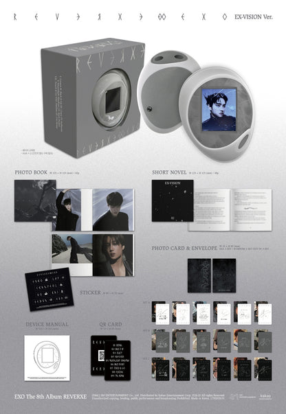 EXO - 8th Full Album [REVERXE] EX-VISION Version (Smart Album)(POB Photocard 1ea Included).