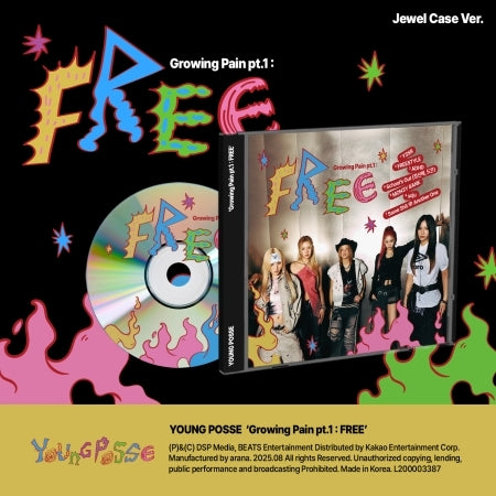 (PRE-ORDER 2025-08-14) Young Posse - EP Album [Grouwing Pain pt.1 : FREE] Jewel Case Version