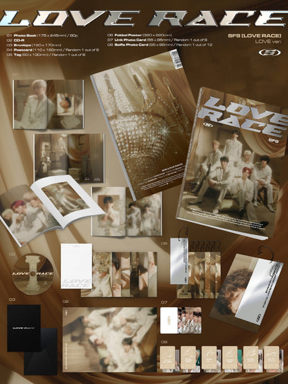SF9 - 15th Mini Album LOVE RACE (2 Versions).
