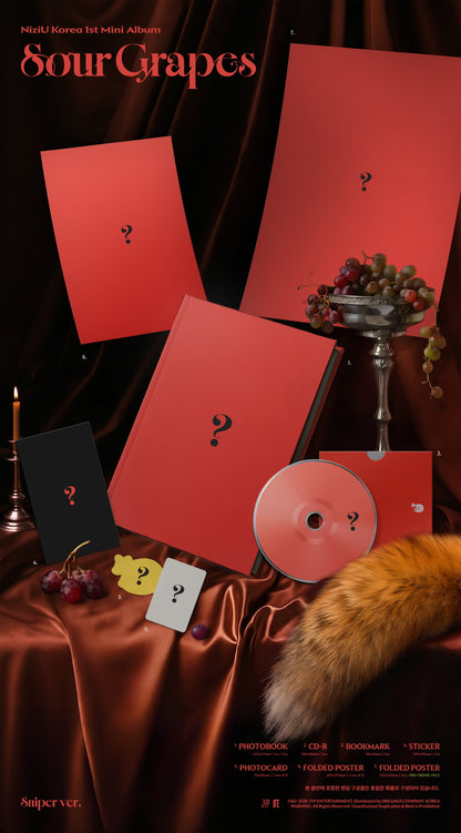 (PRE-ORDER 2026-09-28) NiziU 니쥬 - 1st Mini Album [Sour Grape] (2 Versions) Set