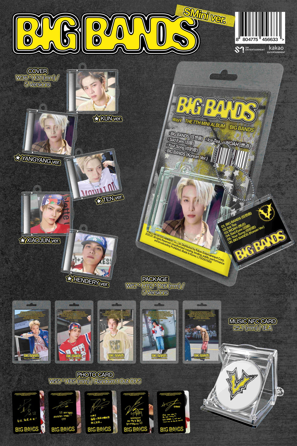 WayV - 7th Mini Album [BIG BANDS] SMini Version (5 Versions)