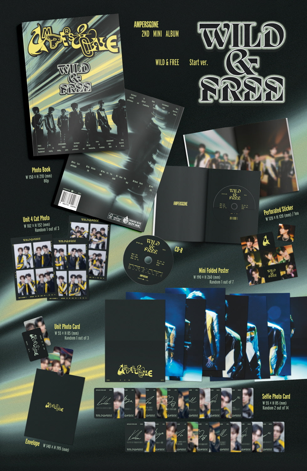 AMPERS&ONE - 2nd Mini Album [WILD & FREE] Start Version