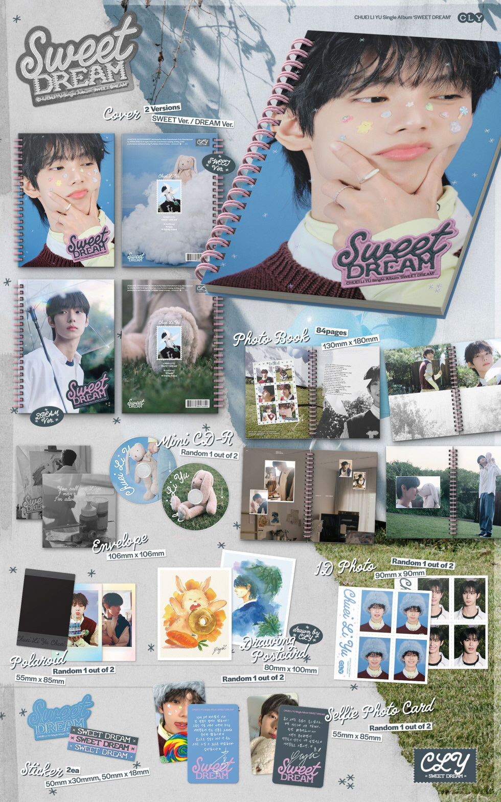 Chuei Li Yu - Single Album [SWEET DREAM] Photo Book Version (2 Versions).