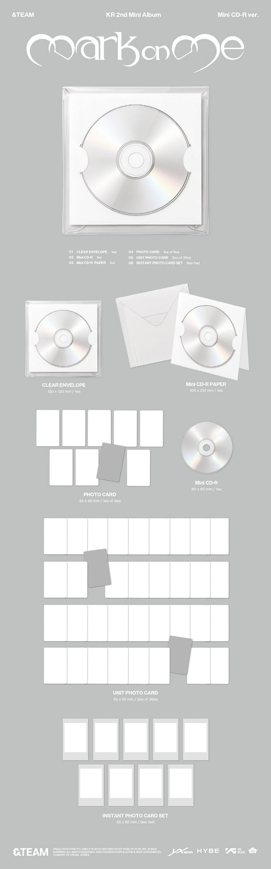 (PRE-ORDER 2026-09-08) &TEAM - Korea 2nd Mini Album [Mark on Me] Mini CD-R Version