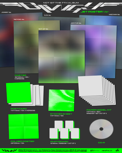 (PRE-ORDER 2025-08-25) NCT 127 - 7th Album [BLINGY] JET Poster Version (6 Versions) Set