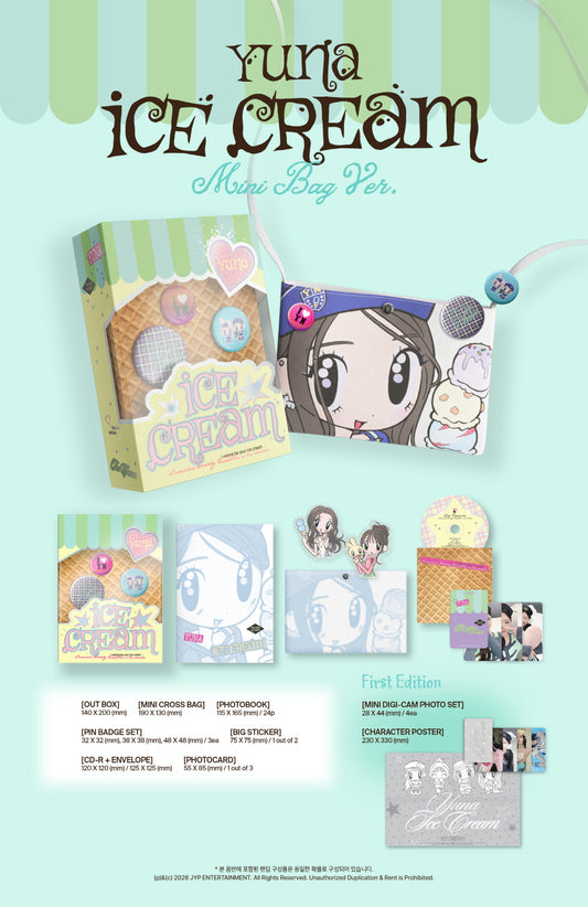 YUNA (ITZY) - 1st Mini Album [Ice Cream] Mini Bag Version (MD Version).