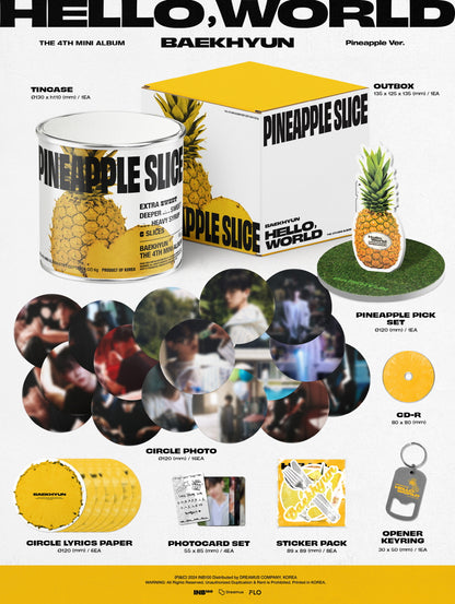 Baekhyun (EXO) - 4th Mini Album [Hello, World] Pineapple Version.