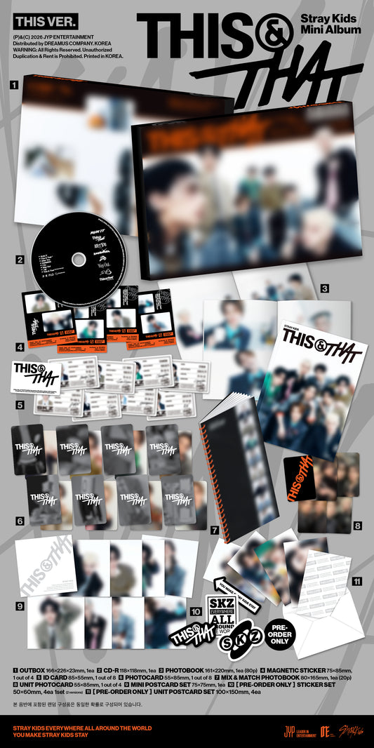 (PRE-ORDER 2026-08-07) Stray Kids - [THIS & THAT] Standard Version (2 Versions) Random 1ea (Withmuu or Musicplant POB Included - Pre-order only)