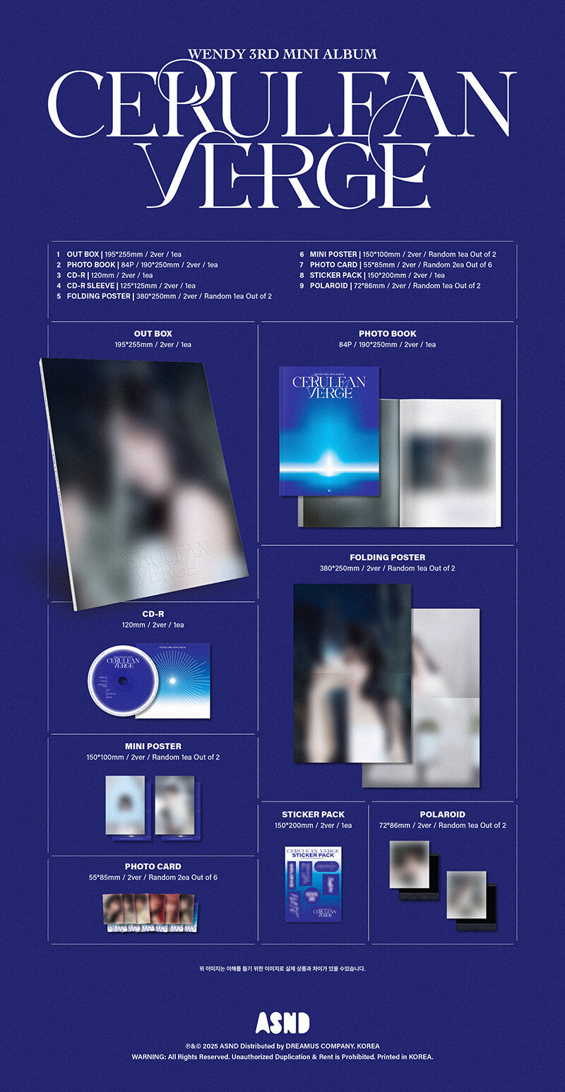 Wendy (Red Velvet) - 3rd Mini Album [Cerulean Verge] (2 Versions).