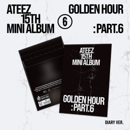 (PRE-ORDER 2026-11-13) ATEEZ - 15th Mini Album [GOLDEN HOUR : Part.6] POCAALBUM Version (3 Versions) Random 1ea (🎁POB Included - Pre-order only)