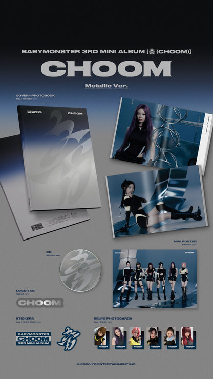 BABYMONSTER - 3rd Mini Album [춤 CHOOM] Standard Version (3 Versions)(POB Option available)