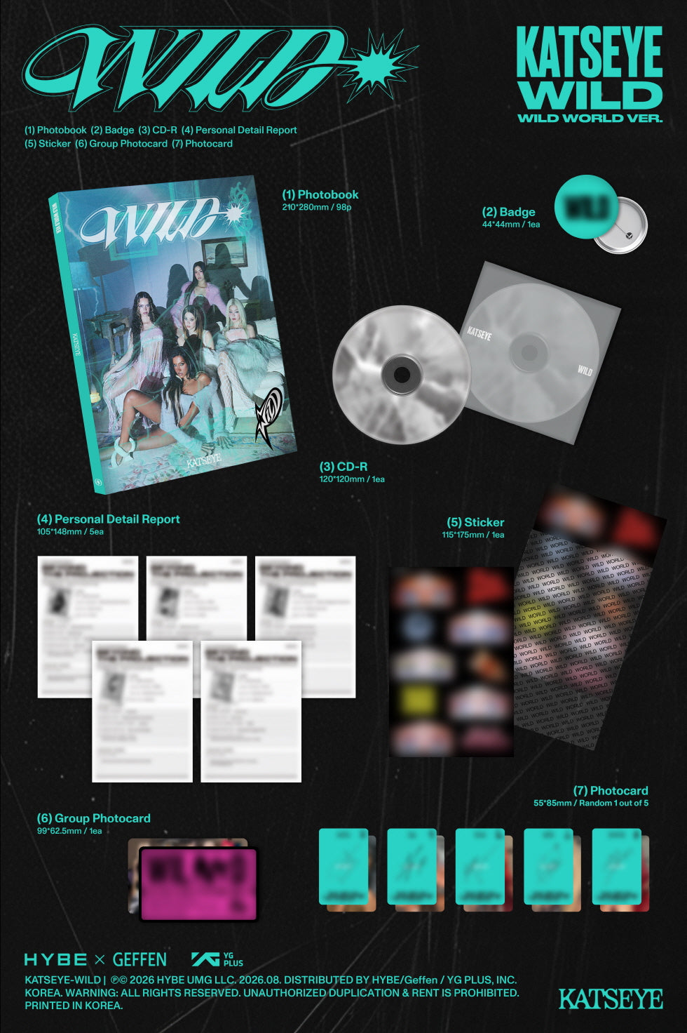 (PRE-ORDER 2026-08-14) KATSEYE - [WILD](2 Versions) Set (POB Included)