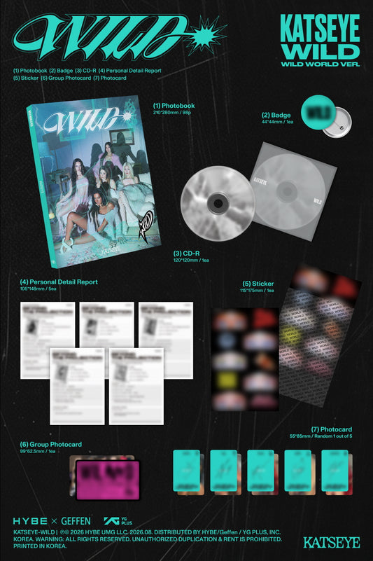 (PRE-ORDER 2026-08-14) KATSEYE - [WILD](2 Versions) Set (POB Included)