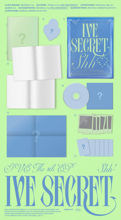 (PRE-ORDER 2025-08-26) IVE - 4th EP Album [IVE SECRET] (3 Versions) Set