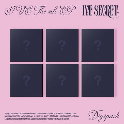 (PRE-ORDER 2025-08-26) IVE - 4th EP Album [IVE SECRET] Digipack Version (6 Versions) Random 1ea