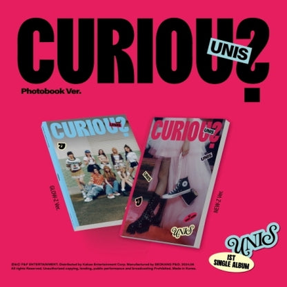 Unis - 1st Single Album Curious Photobook Version (2 Versions).