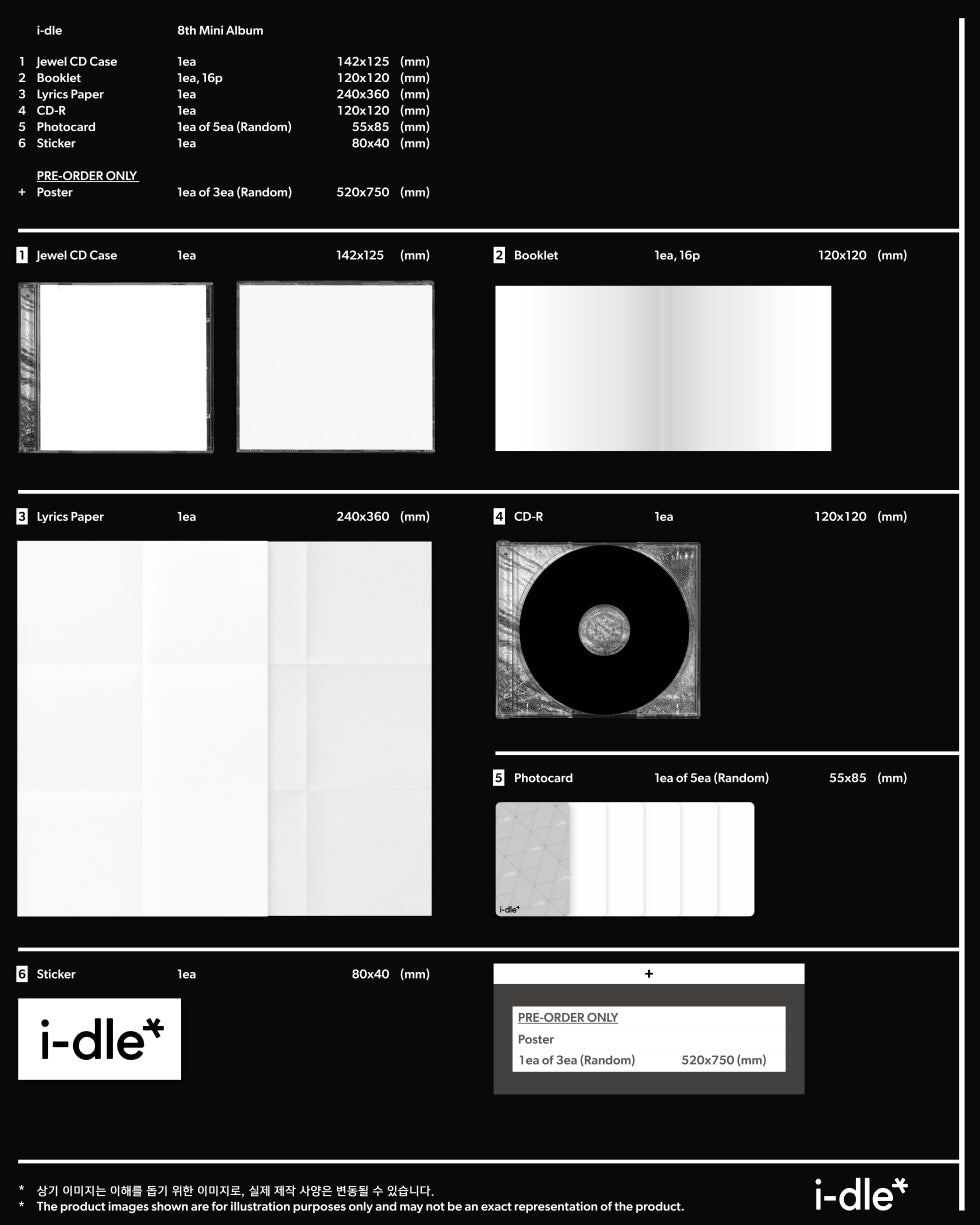 (PRE-ORDER 2025-05-20) i-dle - 8th Mini Album Special Jewel Version (POB - Photocard 1ea - Pre-order only)