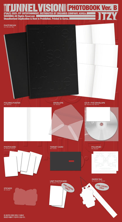 (PRE-ORDER 2025-11-10) ITZY - [TUNNEL Vision] Photobook Version (2 Versions) Set